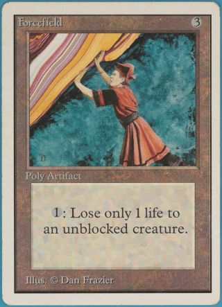Forcefield Unlimited Heavily Pld Artifact Rare Magic Mtg Card (36643) Abugames