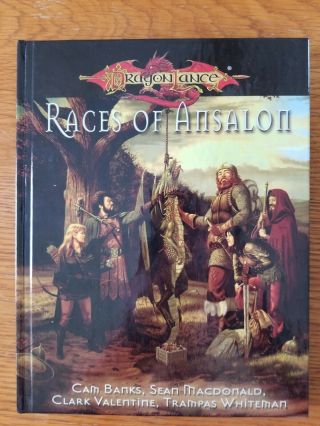 Dragonlance Races Of Ansalon Hc D20 Dungeons & Dragons 3rd Edition