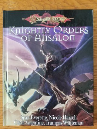 Dragonlance Knightly Orders Of Ansalon Hc D20 D&d 3rd Edition