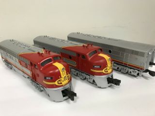 K - Line K - 25301 Santa Fe F - 3 A - B - A Diesel Set,  Tmcc,  Railsounds