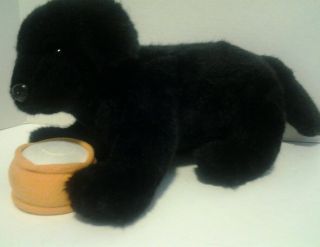 Teebo Usa Kiddo Pets Black Puppy Dog Interactive Stuffed Plush Animal Pet