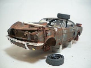 Barn Find 1966 Ford Mustang Shelby Junkyard Weathered Pro Built Revell 1/24