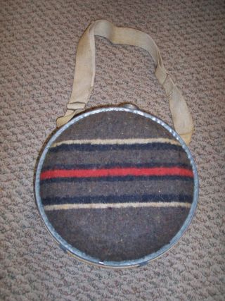 Vintage 4 Quart Wool Covered Canteen W/ Box,  1950 