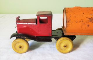 Early Girard Toys Ford Cab DUAL FUEL TANKER TRAILER TT TRUCK 30 ' s RARE 5