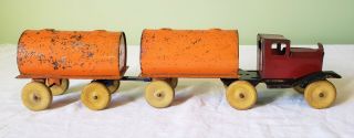 Early Girard Toys Ford Cab DUAL FUEL TANKER TRAILER TT TRUCK 30 ' s RARE 6
