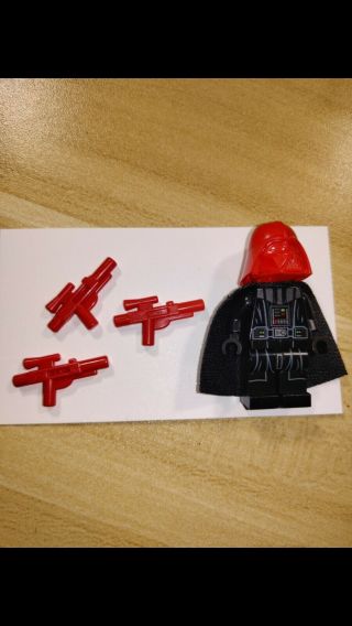 Lego Star Wars Prototype Darth Vader Helmet Type 2 Plus Prototype Blasters