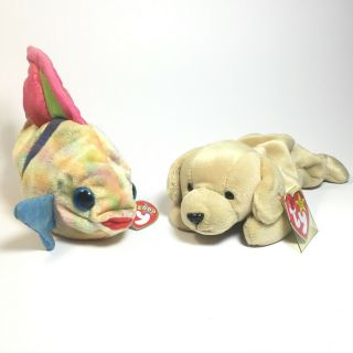 Ty Beanie Baby - Aruba And Fetch Stuffed Animals Plush Toy 2 For $10