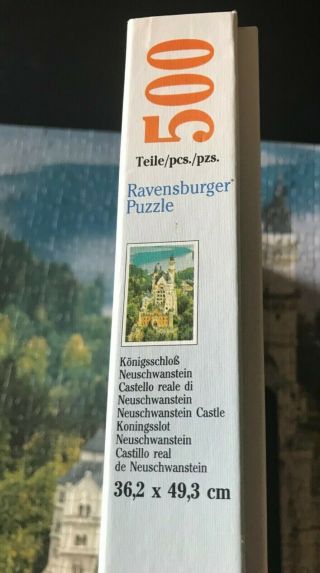 RAVENSBURGER 500 piece Puzzle NEUSCHWANSTEIN Castle COMPLETE 4