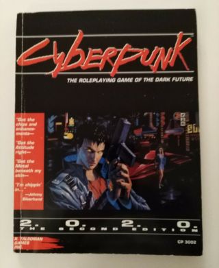 Cyberpunk 2020 Rpg Book 1990 Version R.  Talsorian Games