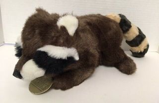 1988 Soft Classics Raccoon 13 " Plush Toys R Us Geoffrey Vintage Stuffed Animal