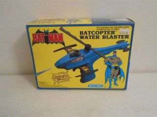 Blue Box Vintage 1989 Batman Batcopter Water Blaster Box