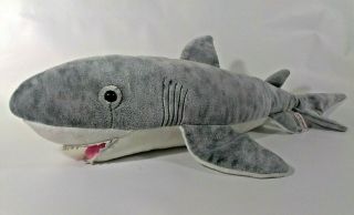 Aurora Shark Plush Grey Great White Stuffed Animal Mako Jaws 28 "