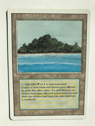Revised Tropical Island Green Blue Dual Land Mtg Magic The Gathering Rare (b)