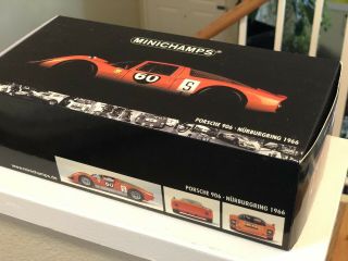 1/18 Scale Minichamps Porsche 906 Nürburgring 1966 Orange No.  60 w Opening Parts 7