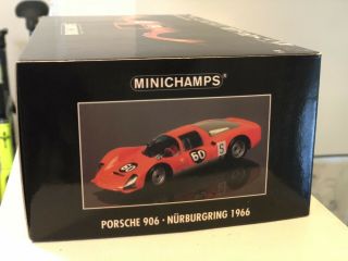 1/18 Scale Minichamps Porsche 906 Nürburgring 1966 Orange No.  60 w Opening Parts 8