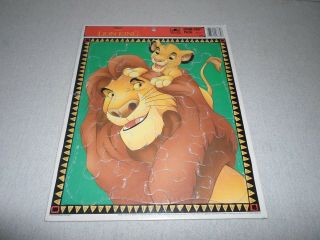 Complete Disney Lion King 20 Piece Frame Tray Puzzle Simba Mufasa Golden Book