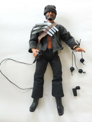Vintage 1971 Mattel Big Jim Wolf Pack " The Whip " Action Figure Doll W/boomerangs