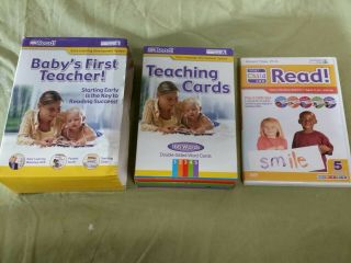 Your Baby Can Read Sliding Word Cards 1 - 5 Teaching Card Set W 5 Dvd Set Complete