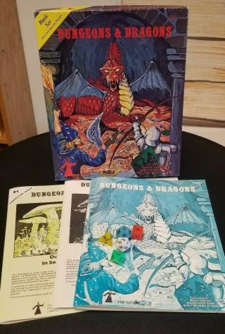 Dungeons & Dragons Basic Set 1001,  3rd Ed,  1979 Complete /original Dice