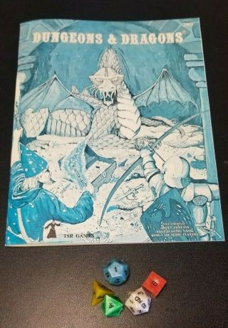 Dungeons & Dragons Basic Set 1001,  3rd Ed,  1979 Complete /original dice 2