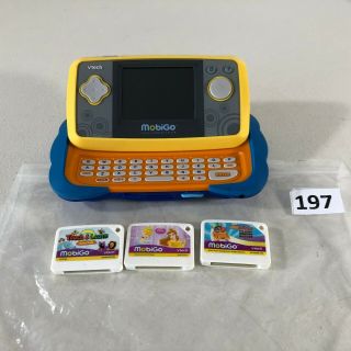 Vtech Mobigo Touch Learning System Blue & Yellow 3 Game Ar33