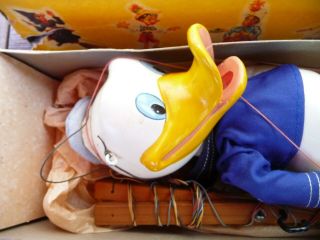 Vintage Pelham DONALD DUCK Marionette TOY Puppet Walt Disney Box 3