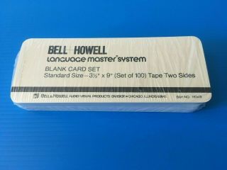 Bell & Howell Language Master System 100 Blank Card Set Tape Two Sides