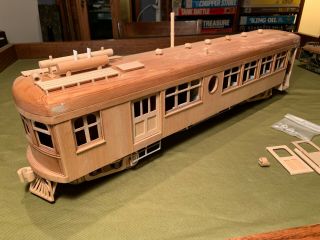 G Scale? Hand Made Passenger Trolley? Incredible Workmanship Needs 2b Finished