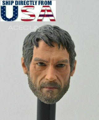 1/6 Joel The Last Of Us Male Head Sculpt For Hot Toys Phicen Male Figure U.  S.  A.
