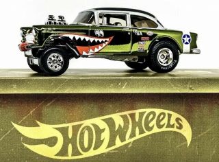 Hot Wheels Rlc Exclusive 55 Chevy Gasser The Flying Tigers.  Limited 9861/12000