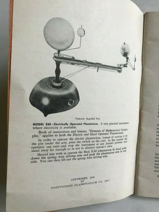 1960 Directions for Using Mathematical Geography Book Trippensee Planetarium 3