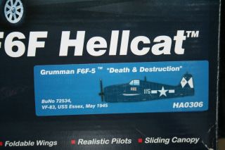 Hobby Master US Navy 1:32 F6F - 5 Hellcat VF - 83 (HA0306) Die - Cast Model Plane 2