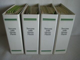 4 Vintage Binders Of Success With House Plants Cards Botany