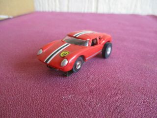 Vintage Thunderjet 500 Tjet 1378 Ho Scale Red Lola Gt Slot Car
