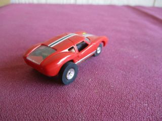 Vintage Thunderjet 500 TJet 1378 HO Scale Red Lola GT Slot Car 2