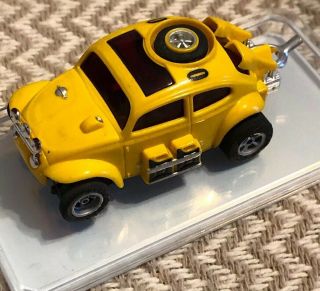 Aurora Afx Ho Scale Vw Baja Bug Slot Car Yellow