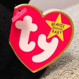 BLACKIE Beanie Baby Multiple ERRORS CURLY ' S Swing Tag 1993/1996 DISPLAY 5