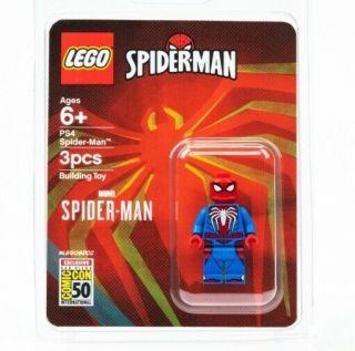 Sdcc 2019 Lego Exclusive Marvel Spider - Man Minifigure Mini - Figure In Hand