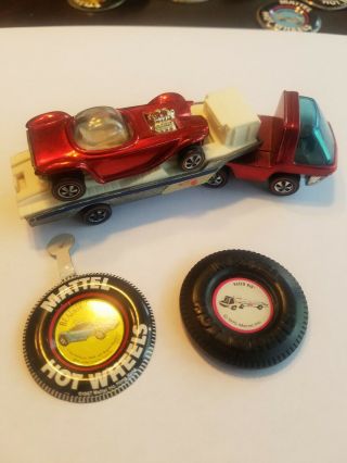 1971 Mattel Hot Wheels Redline Heavyweight Racer Rig (red) W/ Beatnik