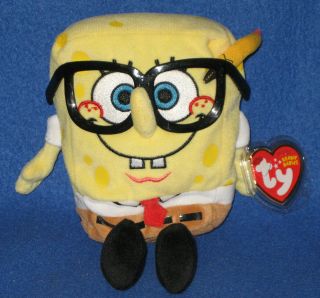 Ty Spongebob Smartypants The Beanie Baby - With Tags