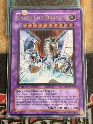 Yugioh Cyber End Dragon Crv - En036 Ultimate Rare 1st Edition Nm