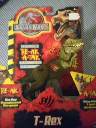 Hasbro 2000 Jurassic Park 3 Re - Ak A - Tak T - Rex 62226 Roaring Dinosaur