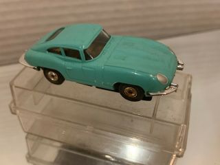 Vintage Aurora Model Motoring Ho Scale Slot Car Teal Jaguar