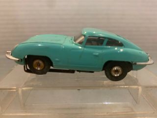 Vintage Aurora Model Motoring HO Scale Slot Car Teal Jaguar 3