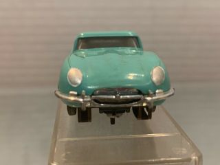 Vintage Aurora Model Motoring HO Scale Slot Car Teal Jaguar 4