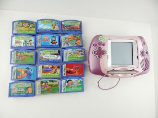 Purple Leap Frog Learning System Leapster With 15 Game Cartridge -