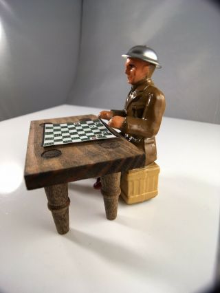 Barclay B151 961 Soldier Sitting At Table Manoil 2