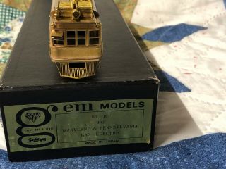 Gem Models Kt - 101 Ho Scale Brass Maryland & Pennsylvania Gas - Electric