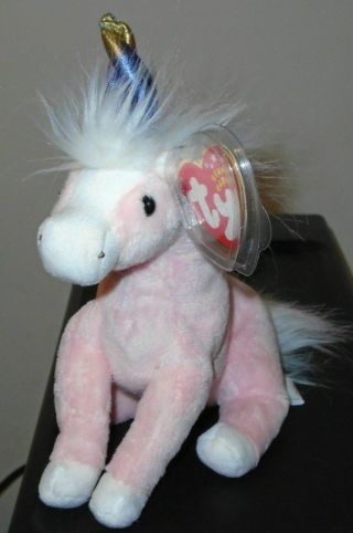 Ty Beanie Baby Charmer The Pink Unicorn (7.  5 Inch) Mwmt