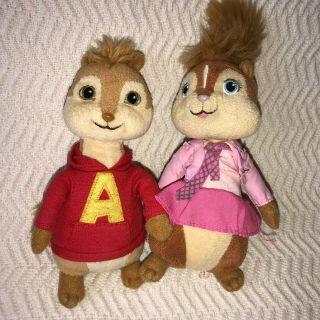 Ty Beanie Babies Alvin And The Chipmunks Alvin & Brittany 7 " Stuffed Animals